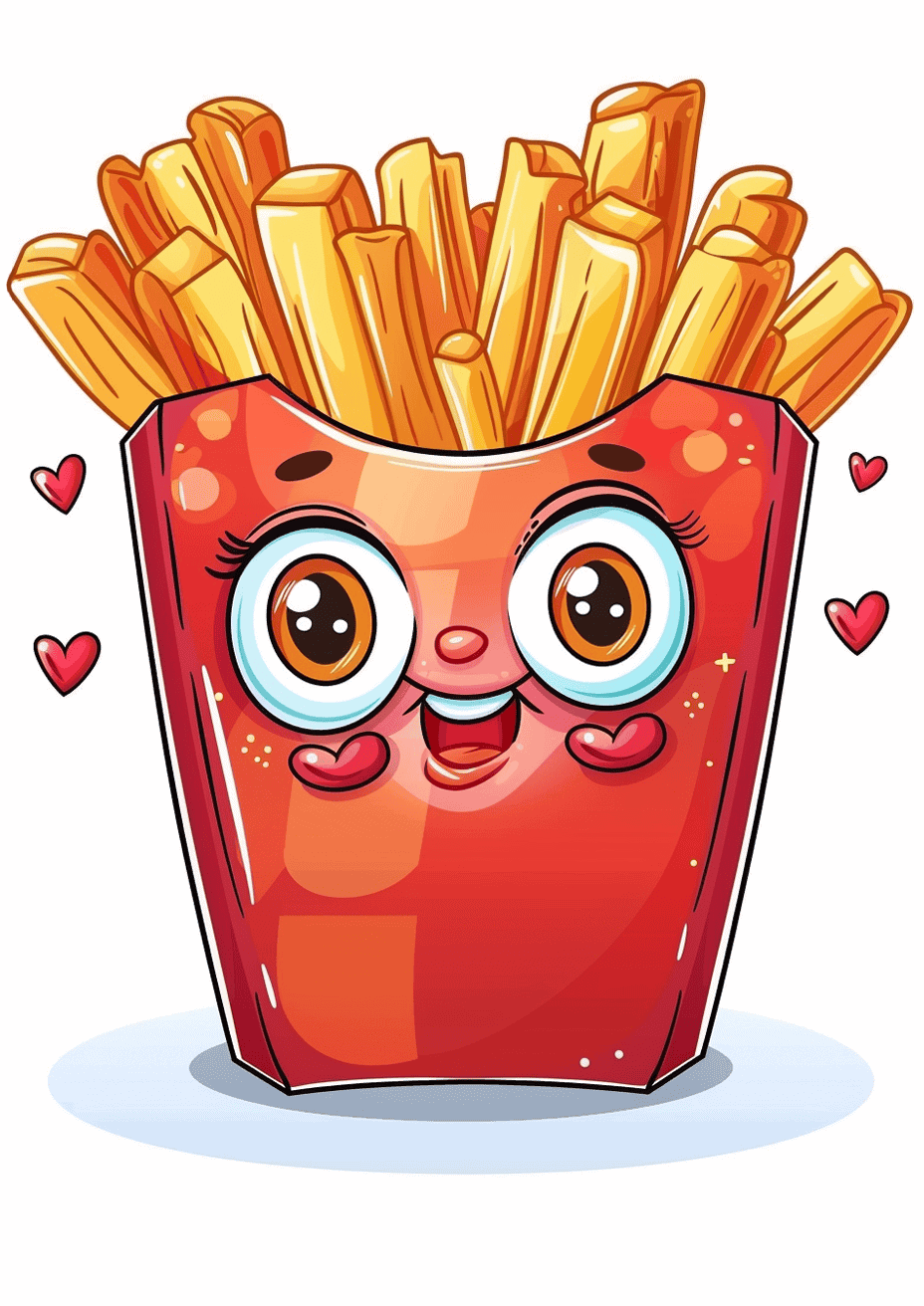 Fries with Heart Cheeks